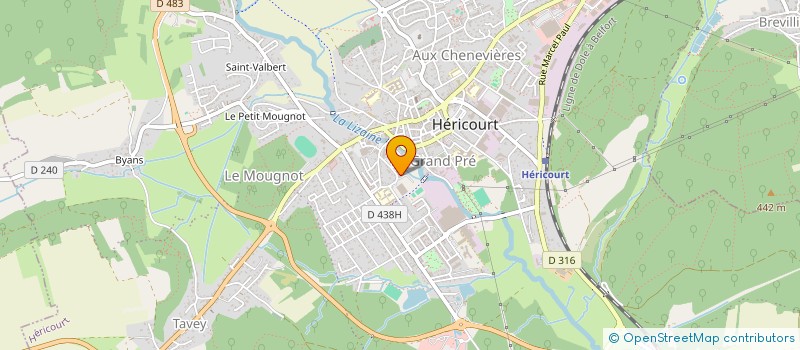 localisation de l'entreprise ETABLISSEMENTS CARRARA à HERICOURT