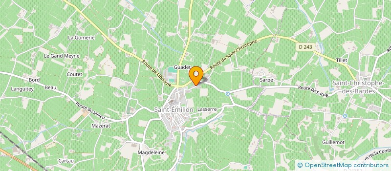 localisation de l'entreprise ETABLISSEMENTS CARRILLE SA  SAINT-EMILION