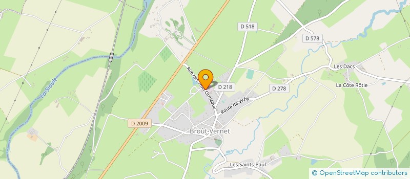 localisation de l'entreprise ETABLISSEMENTS CARTON à BROUT-VERNET