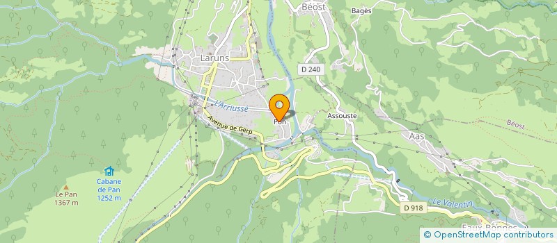 localisation de l'entreprise ETABLISSEMENTS CASADEBAIG à LARUNS