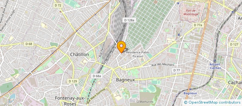 localisation de l'entreprise ETABLISSEMENTS CATU à BAGNEUX