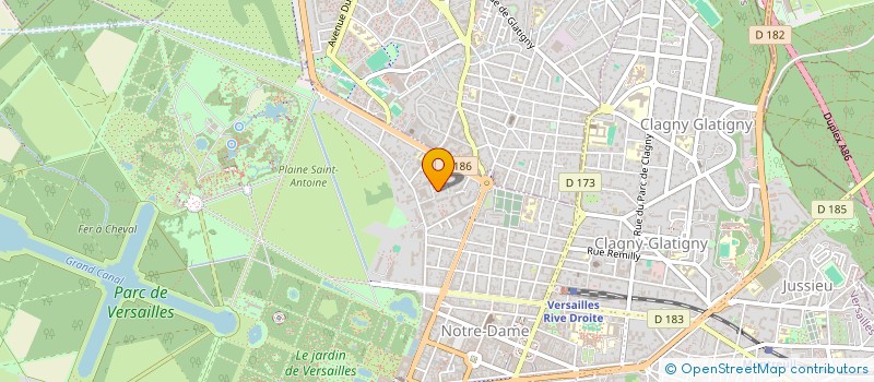 localisation de l'entreprise ETABLISSEMENTS CAVERNE ET FILS à VERSAILLES