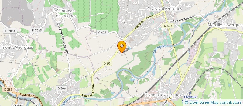 localisation de l'entreprise ETABLISSEMENTS CHAMPAVIER à CHAZAY-D'AZERGUES