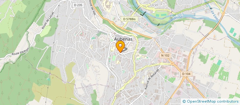 localisation de l'entreprise ETABLISSEMENTS CHANEAC ET COMPAGNIE à AUBENAS