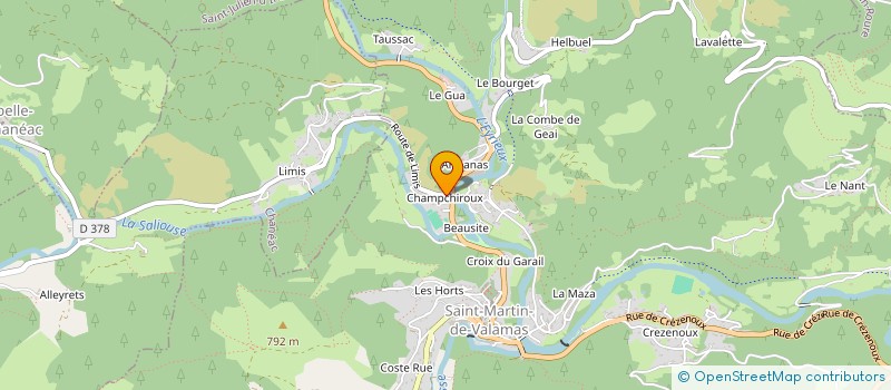 localisation de l'entreprise ETABLISSEMENTS CHAPUS-ROCHETTE à CHANEAC
