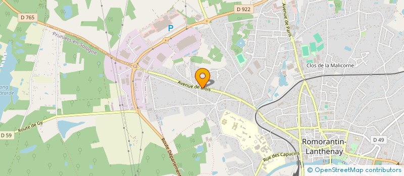 localisation de l'entreprise ETABLISSEMENTS CHARBONNIER  ROMORANTIN-LANTHENAY