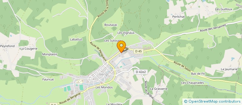 localisation de l'entreprise ETABLISSEMENTS CHAUDOYE SARL à VERGT