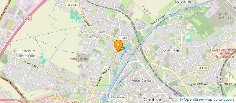 localisation de l'entreprise ETABLISSEMENTS CHAUSSOY LENGLART  CAMBRAI