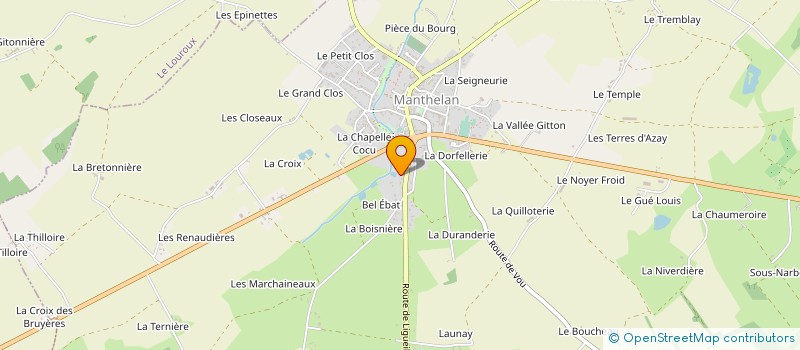 localisation de l'entreprise ETABLISSEMENTS CHAUVEAU DAUDET  MANTHELAN