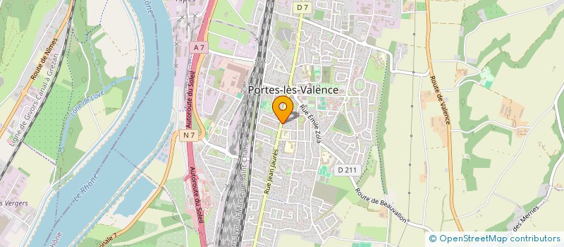 localisation de l'entreprise ETABLISSEMENTS CHEVALLIER à PORTES-LES-VALENCE