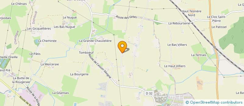 localisation de l'entreprise ETABLISSEMENTS CHEVALLIER T.P  DOMLOUP