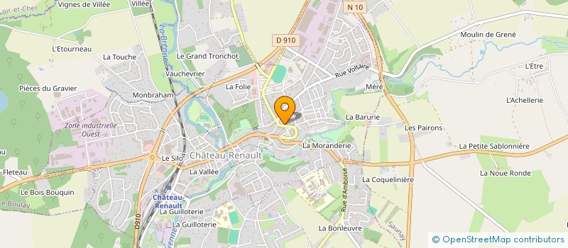 localisation de l'entreprise ETABLISSEMENTS CINTRAT  CHATEAU-RENAULT