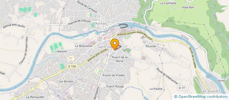 localisation de l'entreprise ETABLISSEMENTS CLAUDE MAUREL ET FILS  SAINT JUERY