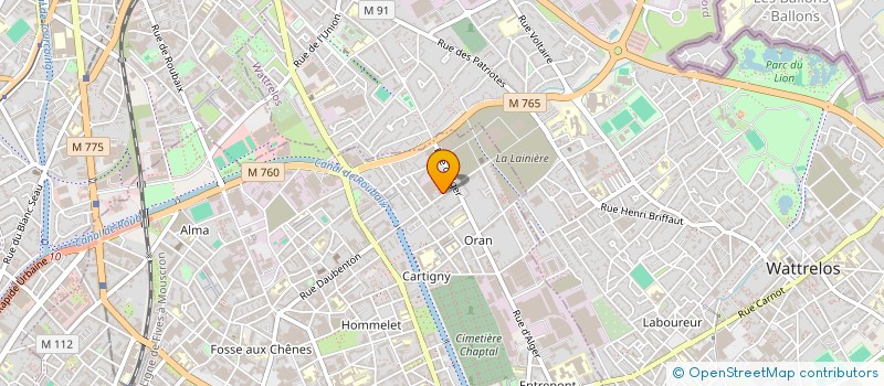 localisation de l'entreprise ETABLISSEMENTS COLLIN  ROUBAIX