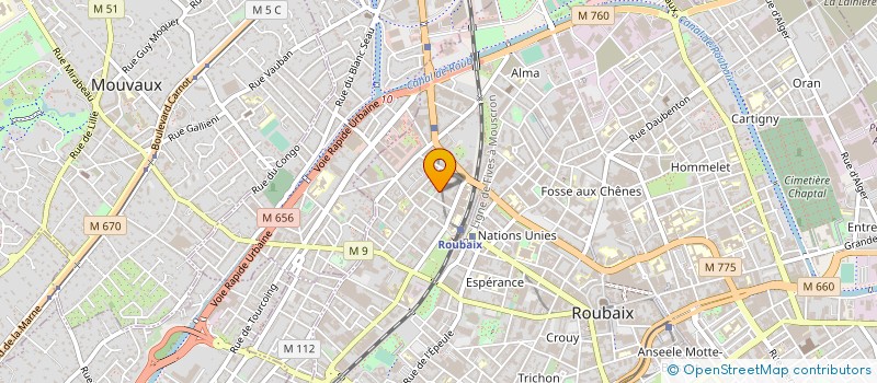 localisation de l'entreprise ETABLISSEMENTS COMER à ROUBAIX