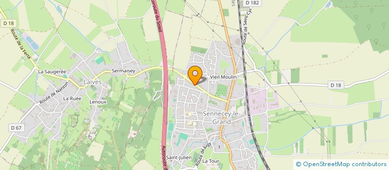 localisation de l'entreprise ETABLISSEMENTS COMMARET à SENNECEY-LE-GRAND