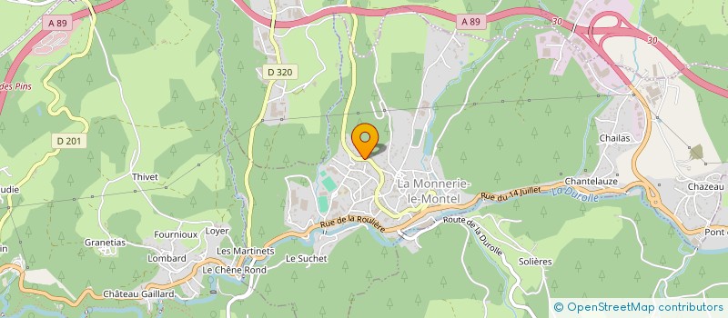 localisation de l'entreprise ETABLISSEMENTS COMTE-BEAL à LA MONNERIE-LE-MONTEL