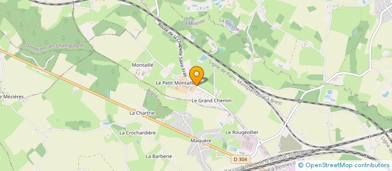 localisation de l'entreprise ETABLISSEMENTS CORRE à LA MILESSE