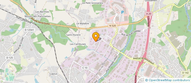 localisation de l'entreprise ETABLISSEMENTS COSTA à LIMOGES