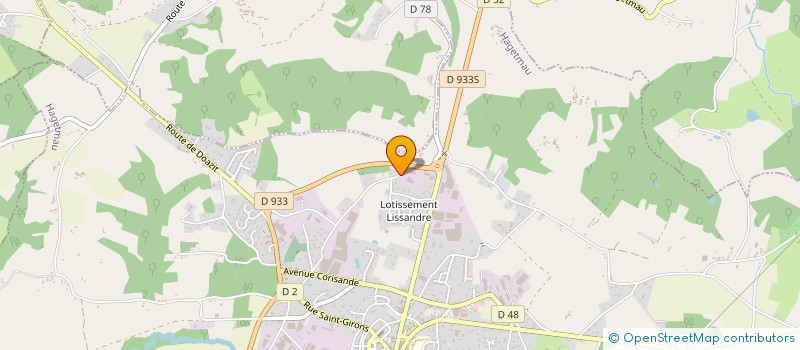 localisation de l'entreprise ETABLISSEMENTS COSTEDOAT à HAGETMAU