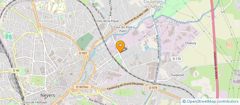 localisation de l'entreprise ETABLISSEMENTS COTTE à NEVERS