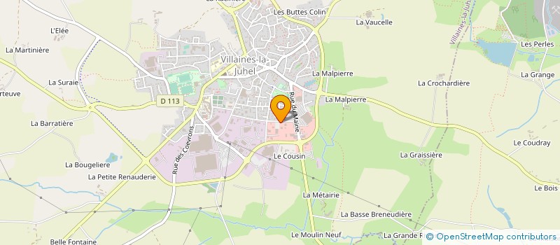 localisation de l'entreprise ETABLISSEMENTS COUANON à VILLAINES-LA-JUHEL