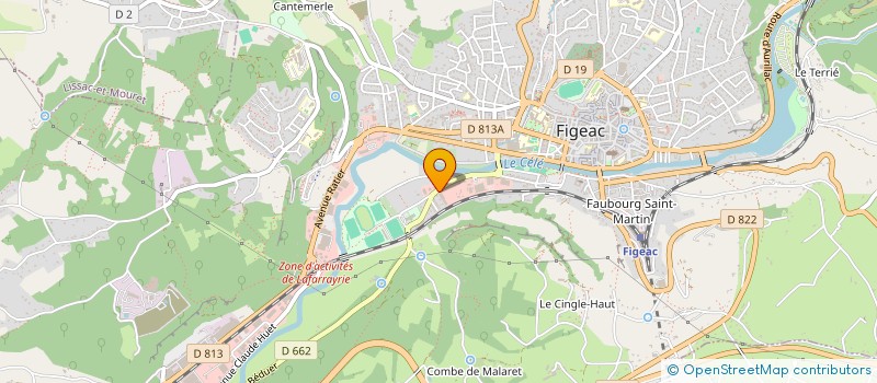 localisation de l'entreprise ETABLISSEMENTS COUDERC SA  FIGEAC