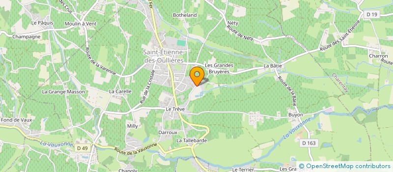 localisation de l'entreprise ETABLISSEMENTS COUDOUR VERMOREL à SAINT-ETIENNE-DES-OULLIERES