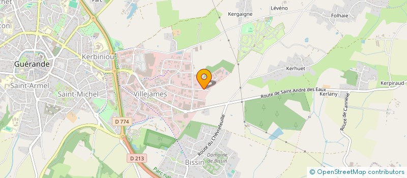 localisation de l'entreprise ETABLISSEMENTS COURCOUL SA à GUERANDE