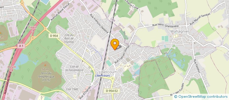 localisation de l'entreprise ETABLISSEMENTS COUVREUR à LIBERCOURT
