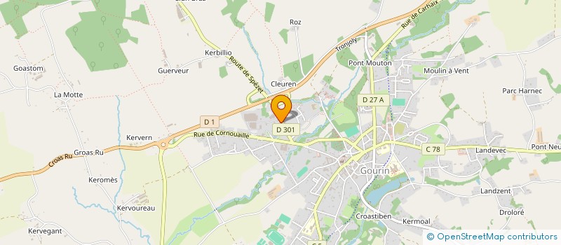 localisation de l'entreprise ETABLISSEMENTS COZIC à GOURIN