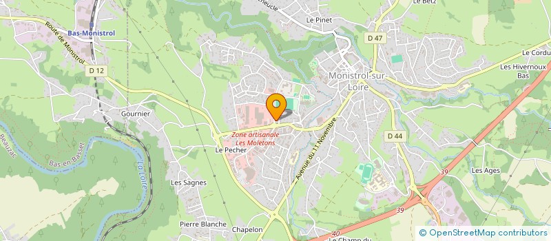 localisation de l'entreprise ETABLISSEMENTS CRINE ET FILS  MONISTROL-SUR-LOIRE