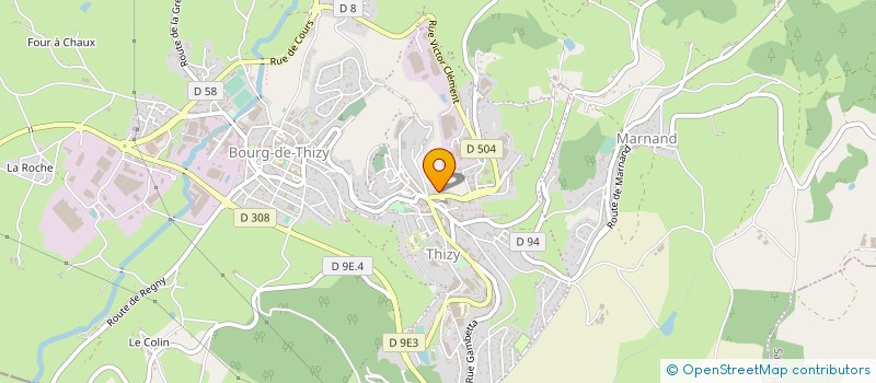 localisation de l'entreprise ETABLISSEMENTS CROZET FRERES à THIZY-LES-BOURGS