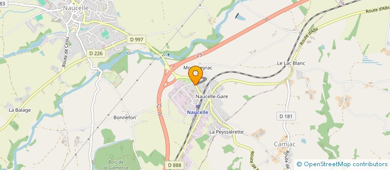 localisation de l'entreprise ETABLISSEMENTS CUQ ET FILS à NAUCELLE