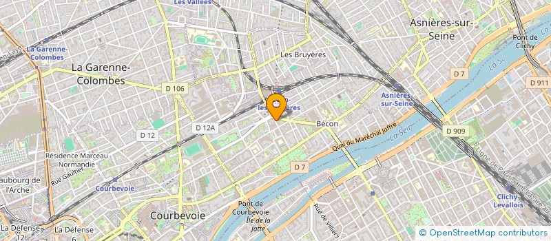 localisation de l'entreprise ETABLISSEMENTS CURTIS ET COMPAGNIE à COURBEVOIE