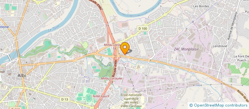 localisation de l'entreprise ETABLISSEMENTS DALENS ET FILS à ALBI