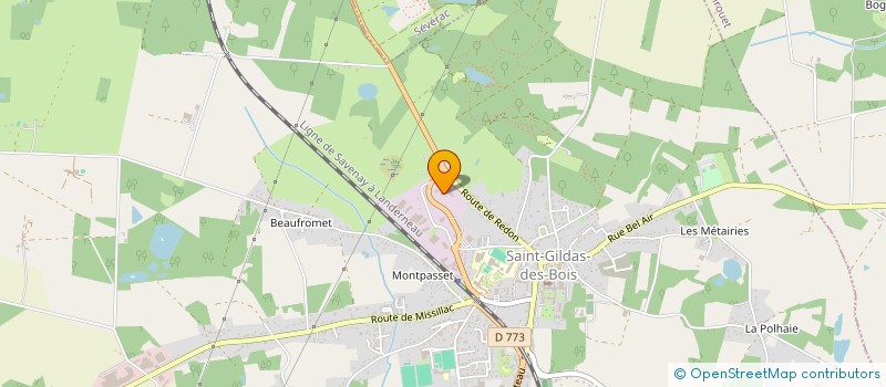 localisation de l'entreprise ETABLISSEMENTS DANET ET ASSOCIES à SAINT-GILDAS-DES-BOIS