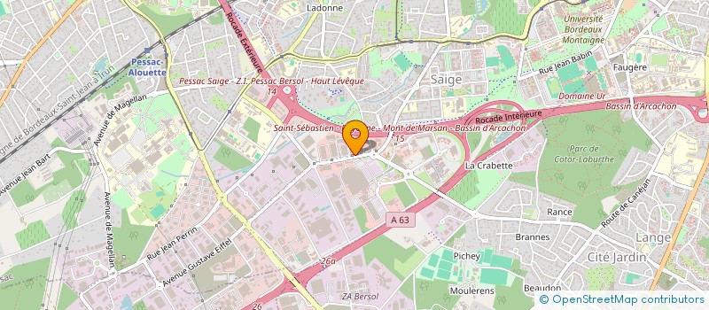 localisation de l'entreprise ETABLISSEMENTS DARRIEUMERLOU SA à PESSAC