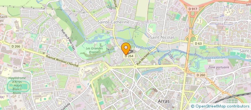 localisation de l'entreprise ETABLISSEMENTS DAVID ET VANDERPERRE  SAINTE-CATHERINE