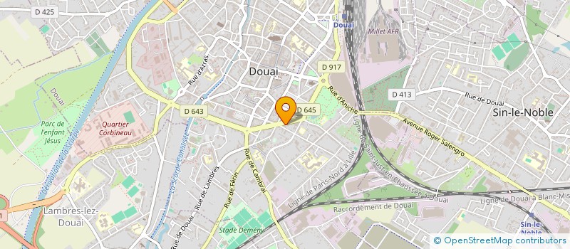 localisation de l'entreprise ETABLISSEMENTS DE BACKER à DOUAI