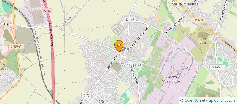 localisation de l'entreprise ETABLISSEMENTS DE WAELE LE PUB  MAZINGARBE