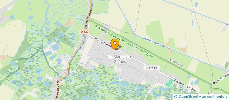 localisation de l'entreprise ETABLISSEMENTS DEBUISNE ET COMPAGNIE  GUINES