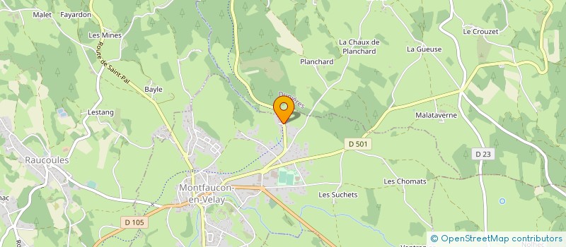 localisation de l'entreprise ETABLISSEMENTS DEFOUR à MONTFAUCON-EN-VELAY