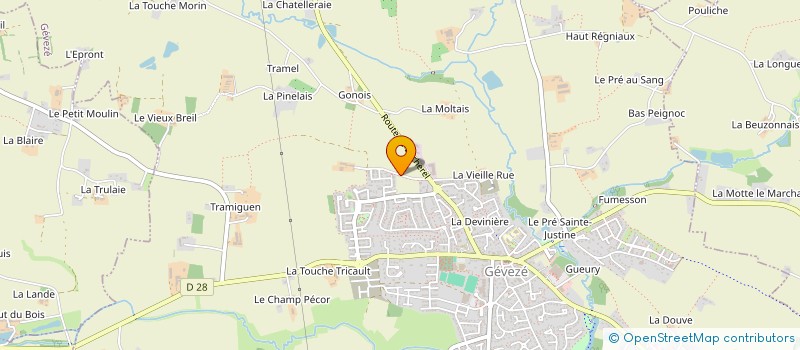 localisation de l'entreprise ETABLISSEMENTS DELACROIX à GEVEZE