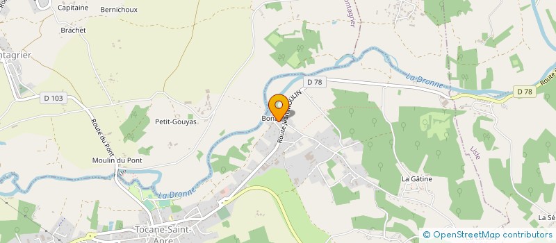 localisation de l'entreprise ETABLISSEMENTS DELAGE à TOCANE-SAINT-APRE