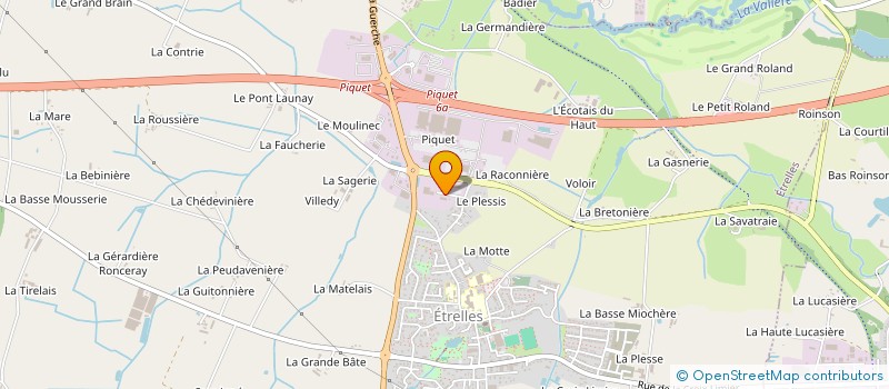 localisation de l'entreprise ETABLISSEMENTS DELAGREE à ETRELLES