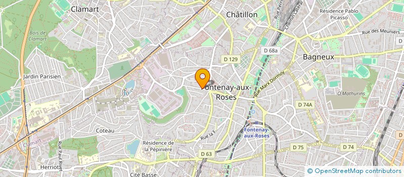 localisation de l'entreprise ETABLISSEMENTS DELAUNAY à FONTENAY-AUX-ROSES