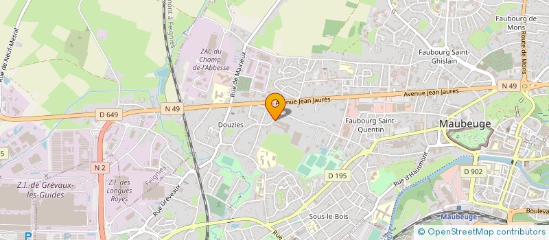 localisation de l'entreprise ETABLISSEMENTS DELCORTE à MAUBEUGE