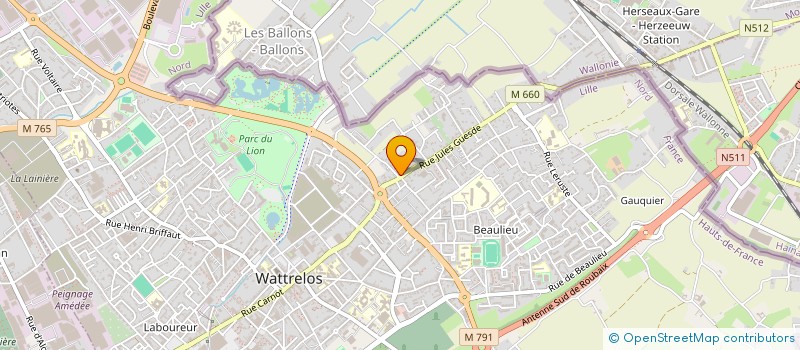 localisation de l'entreprise ETABLISSEMENTS DELESALLE à WATTRELOS