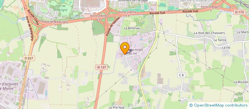 localisation de l'entreprise ETABLISSEMENTS DELOURMEL à NOYAL-CHATILLON-SUR-SEICHE